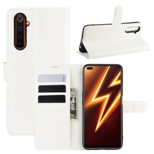 Case Realme 6 Pro / Pre-Order * เคสหนังกระเป๋าสตางค์หนังผิวลิ้นจี่ *