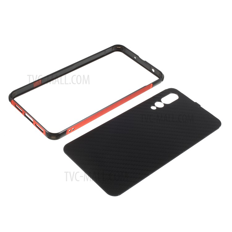Case Huawei P20 Pro / Pre-order * 2-in-1 เคสโลหะ+วัสดุโลหะผสมอลูมิเนียม เนื้อคาร์บอนไฟเบอร์ *