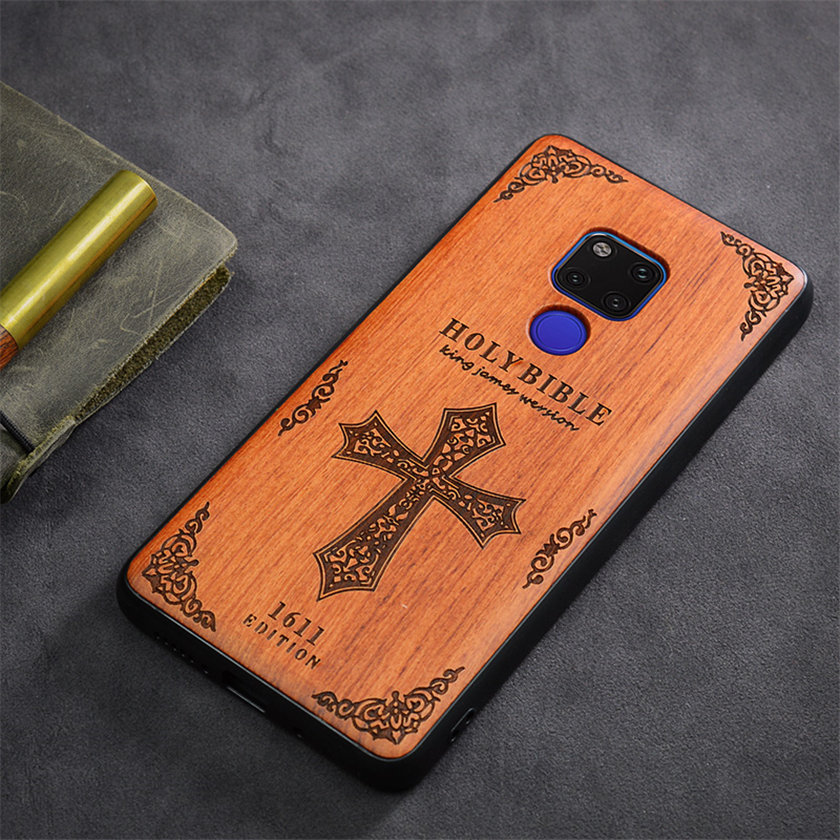 Case Huawei Mate 20 X / Pre-order * เคสหรูหราปกหลัง TPU ไม้แกะสลัก สลิม Coque Boogie Original *