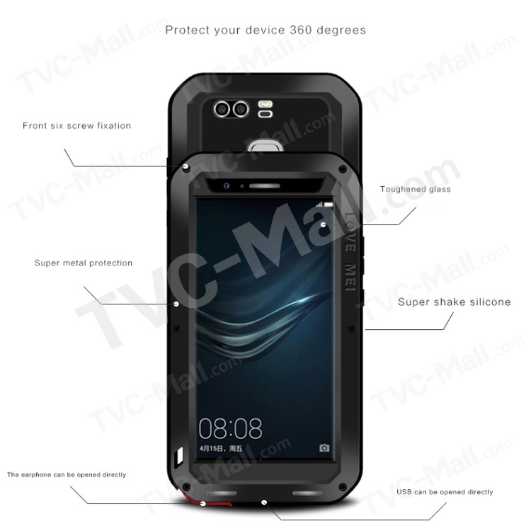 Case Huawei P9 Plus / Pre-order * LOVE MEI วัสดุ: โลหะ + ซิลิโคน + กระจก *