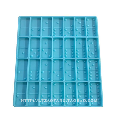 แม่พิมพ์ซิลิโคน โดมิโน 28 ช่อง 2.2*4.6*0.5 cm 004233