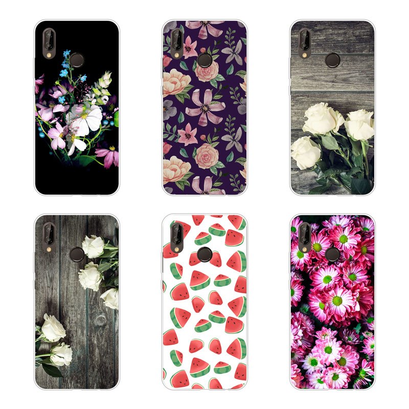 Case Huawei Y9 2019 / Pre-orde * เคสซิลิโคนดอกไม้ การ์ตูน ยอดนิยมจิตรกรรมซอฟท์ TPU ปกหลัง *