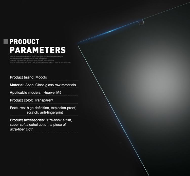 กระจกนิรภัย Huawei MediaPad M5 / Pre-Order * MOCOLO ทำจากกระจกนิรภัยคุณภาพสูง *