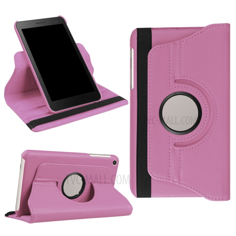 Case Huawei Mediapad T2 7.0 / Pre-order * เคสหนัง PU พื้นผิวลิ้นจี่ หมุน 360 องศา *