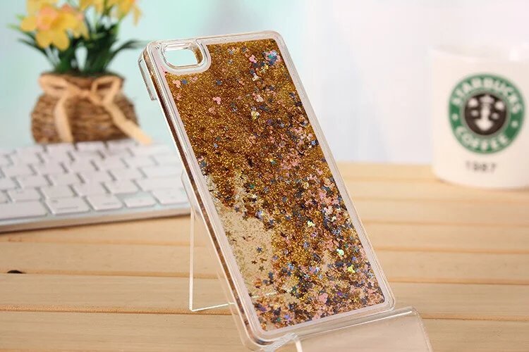 Case Huawei P8 Lite / Pre-order * เคส ซอฟท์Silicon อัลตร้าบาง+ G Litterเหลวดาวตกทรายเลื่อมใส *