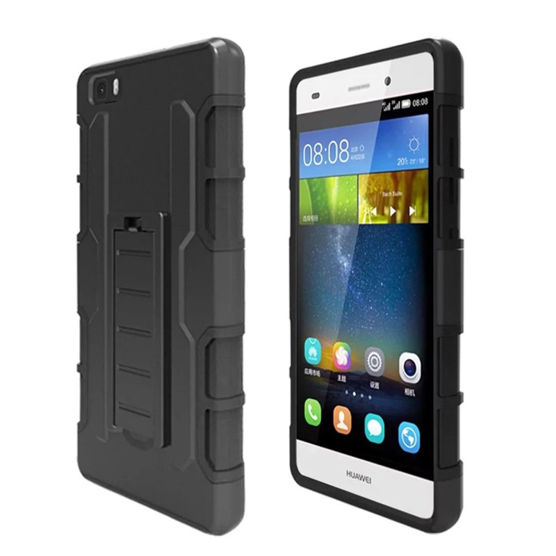 Case Huawei P8 Lite / Pre-order * เคสกันกระแทกเกราะไฮบริด ซอง + คลิปเข็มขัด *
