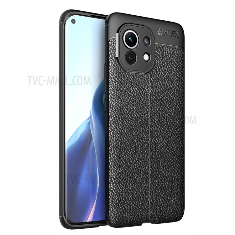Case Xiaomi Mi 11 5G # Pre-Order * เคสสี่มุมเบาะลิ้นจี่เนื้อนุ่ม TPU Protector วัสดุ TPU อ่อนสามารถบิดได้อย่างอิสระโดยไม่แตก *