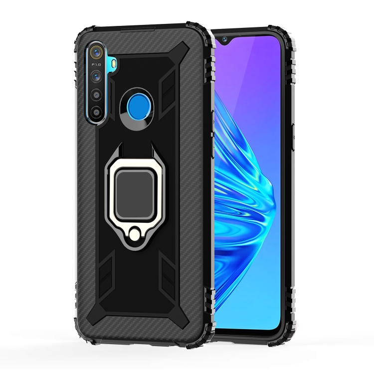 Case Realme 6i # Pre-Order * เคสป้องกันคาร์บอนไฟเบอร์พร้อมที่วางแหวนหมุนได้ 360 องศา *