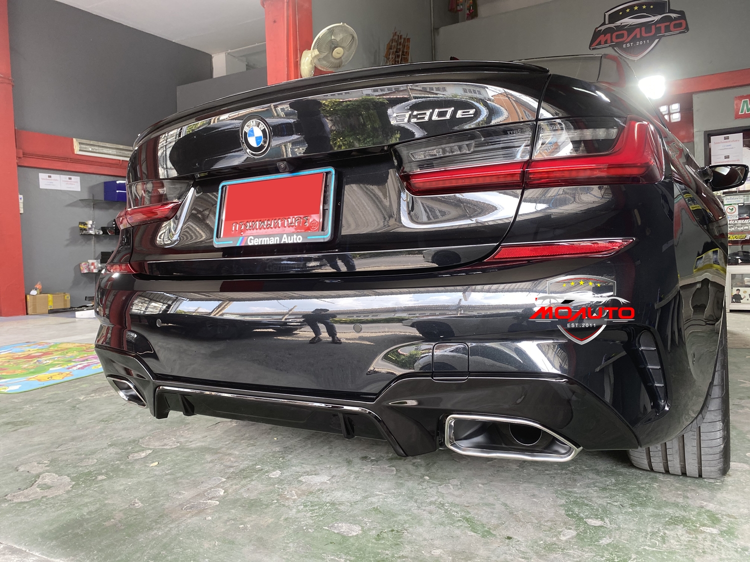 DIFFUSER ท้ายททรง M340i + ปลายท่อใบไม้คู่ BMW G20