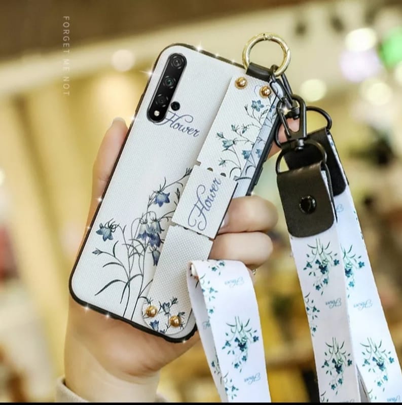 Case Huawei Nova 5T / Pre-order * เคส Bling Glitter ลายนูน สายรัดข้อมือ + สายคล้อง *