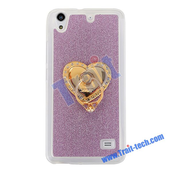 Case Huawei Ascend G620S / Pre-order *ผิว TPU ที่เต็มไปด้วยผงแวว Diamante ฐานรูปหัวใจเพิ่มเสน่ห์ให้กับโทรศัพท์*