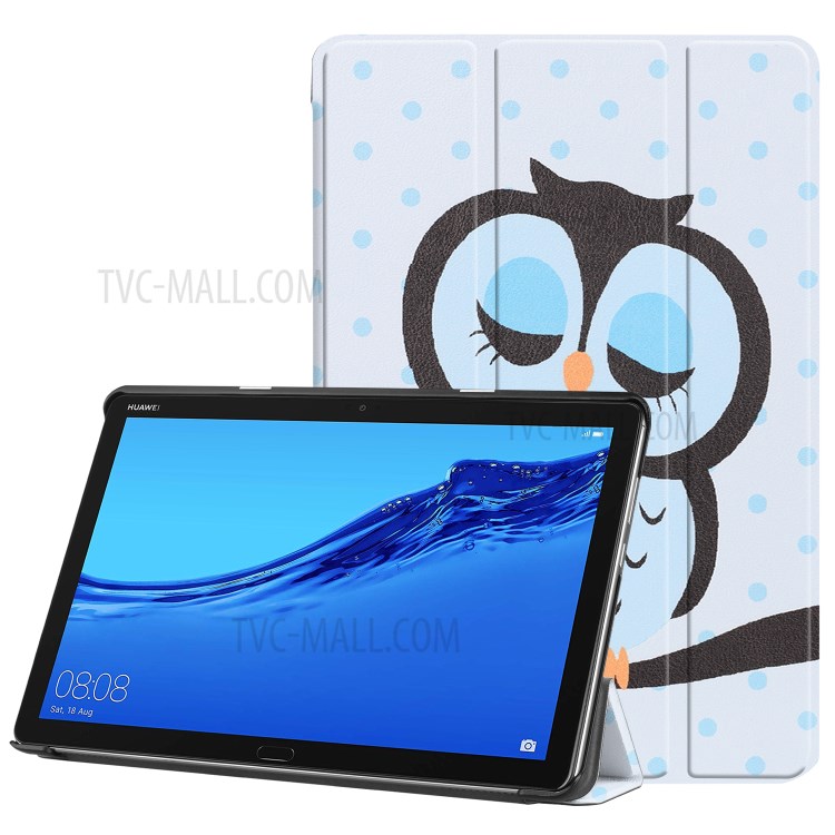 Case Huawei MediaPad M5 Lite 10' / Pre-order * รูปแบบการพิมพ์หนัง PU หน้า + PC หนัง 3 - พับ *