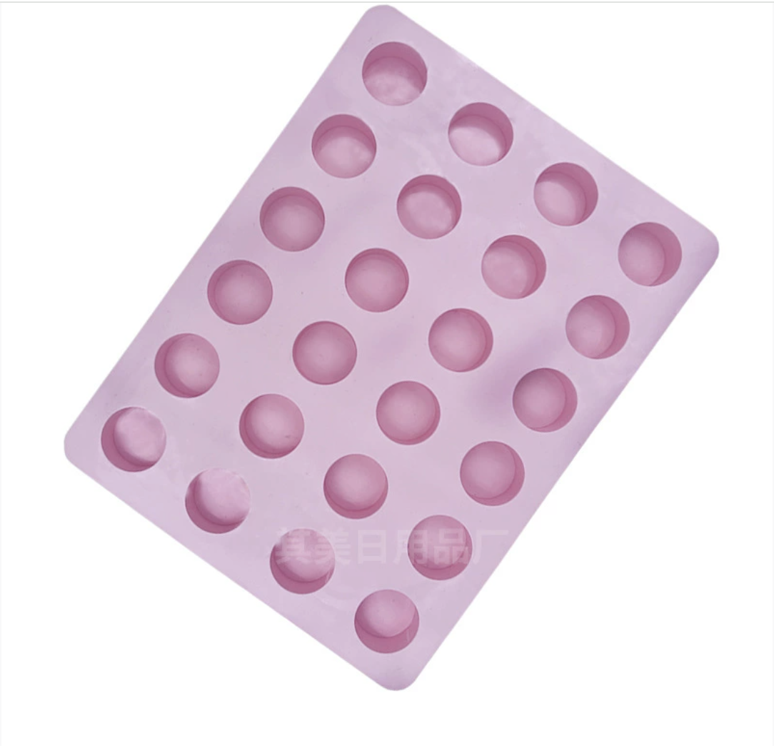 แม่พิมพ์ซิลิโคนวงกลม 24 ช่อง 4*2cm ขนาด 25g 005063