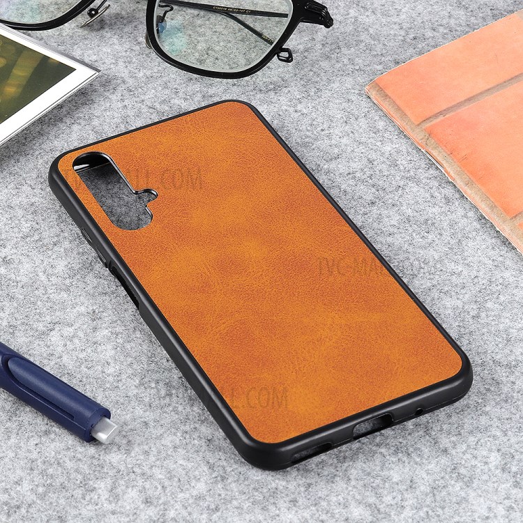 Case Huawei Nova 5T / Pre-order * เคสพื้นผิวด้านหนัง PU + PC + TPU ไฮบริด *