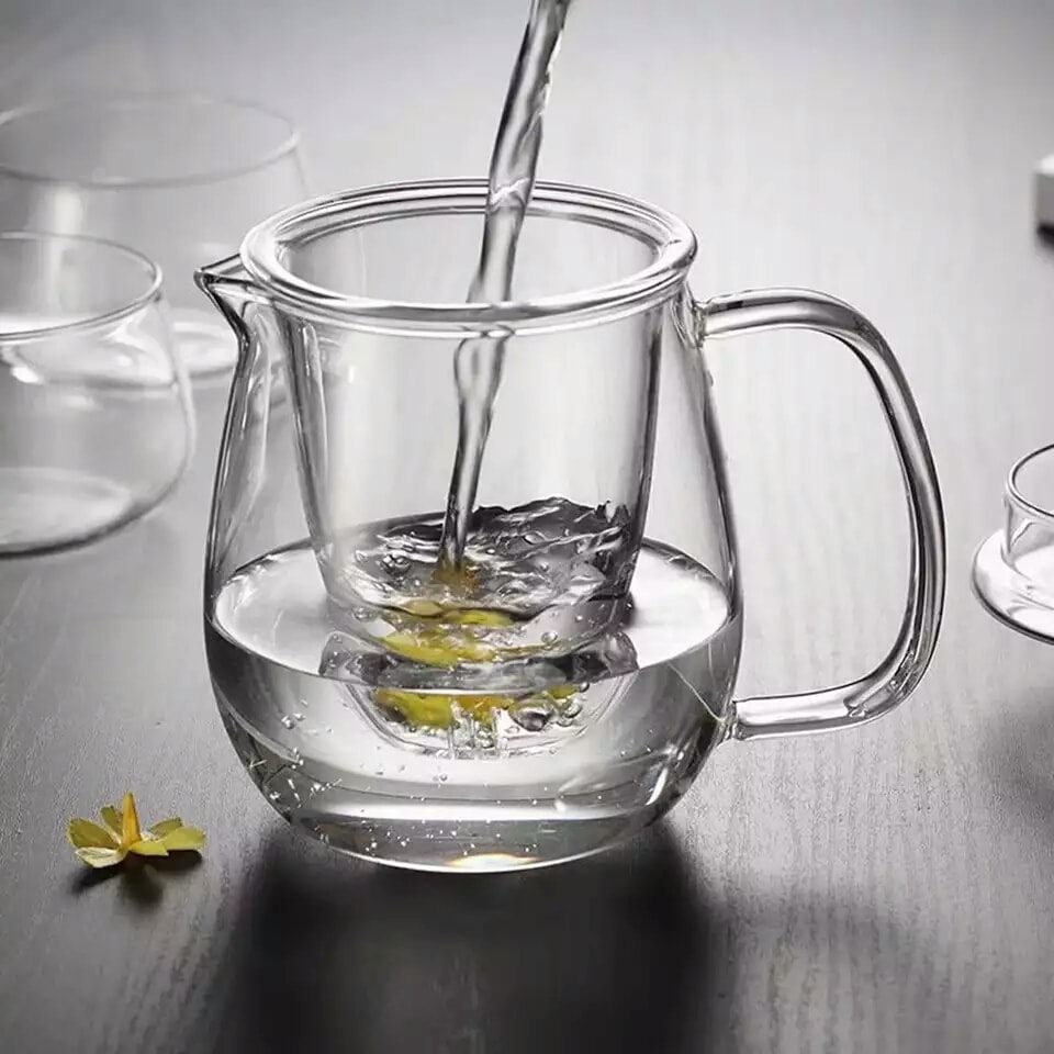 กาน้ำชาแก้ว ทรงสูง 650 ml.