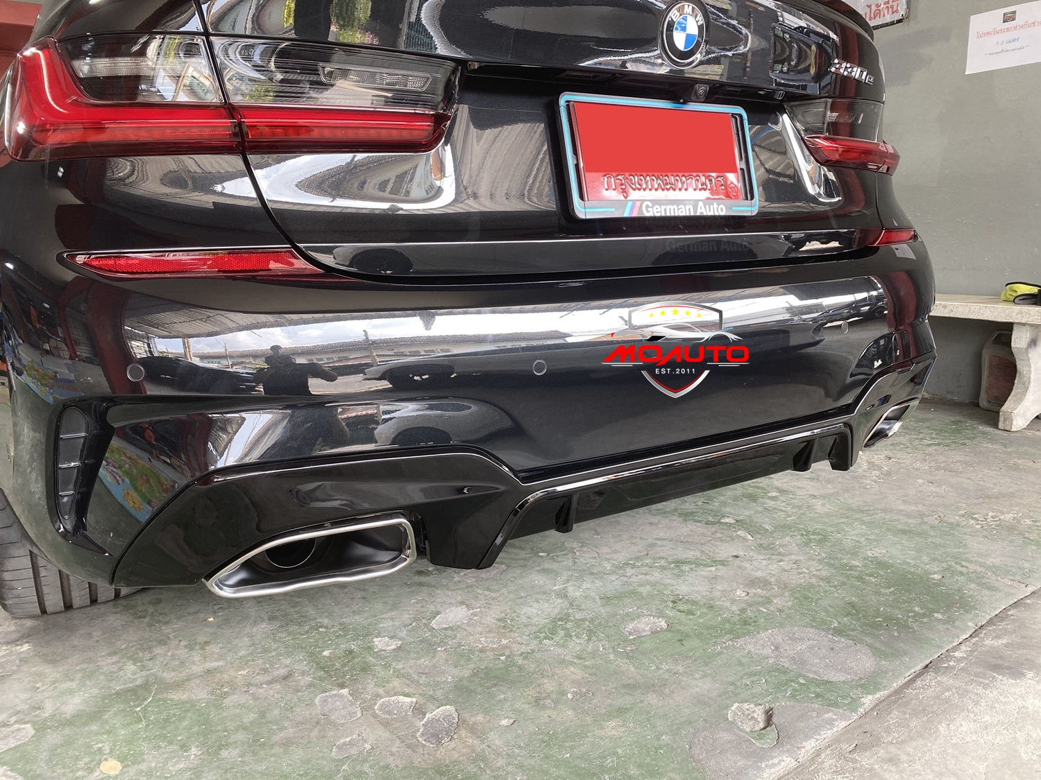 DIFFUSER ท้ายททรง M340i + ปลายท่อใบไม้คู่ BMW G20