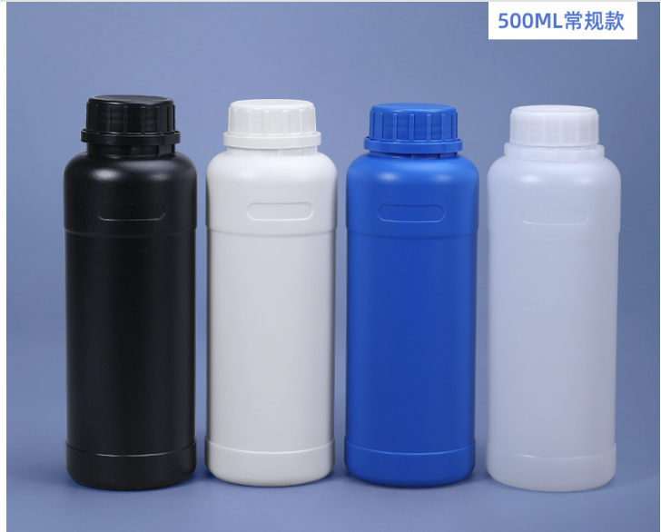 ขวดพลาสติก สีขาวแป้ง HDPE ขวดกลม น้ำยาฆ่าแมลง ขวดสารเคมี ขวดแอลกอฮอล์ เลือกขนาด 006044