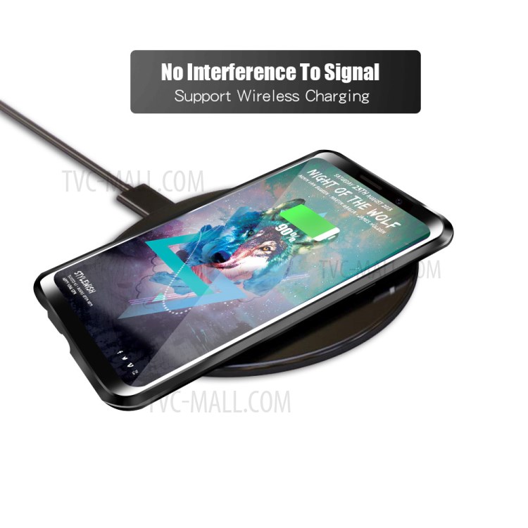 Case Samsung Galaxy S9 Plus # Pre-Order * ปกกรอบโลหะ + 9 H 2.5D กระจกนิรภัยปกหลัง [หลายจุดแม่เหล็ก] *