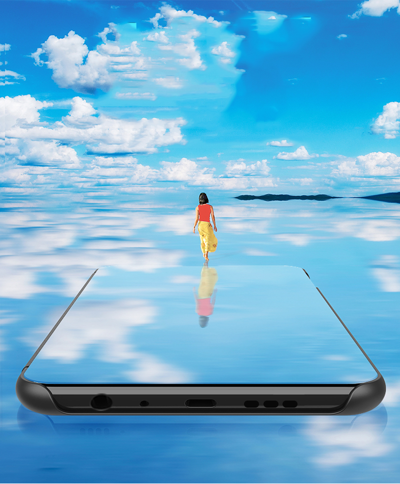 Case OPPO Reno 2 / พรีออเดอร์ * เคสปกกระจกผิวดูหน้าต่างซองหนัง ทำจากวัสดุหนัง PC + PU *