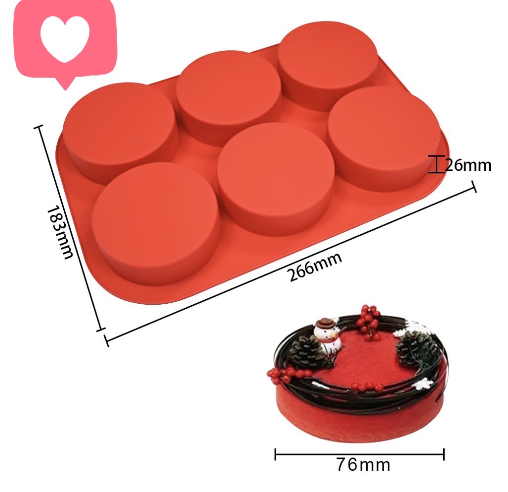 แม่พิมพ์ซิลิโคนวงกลม 7.5*2.5 cm 120g 005447