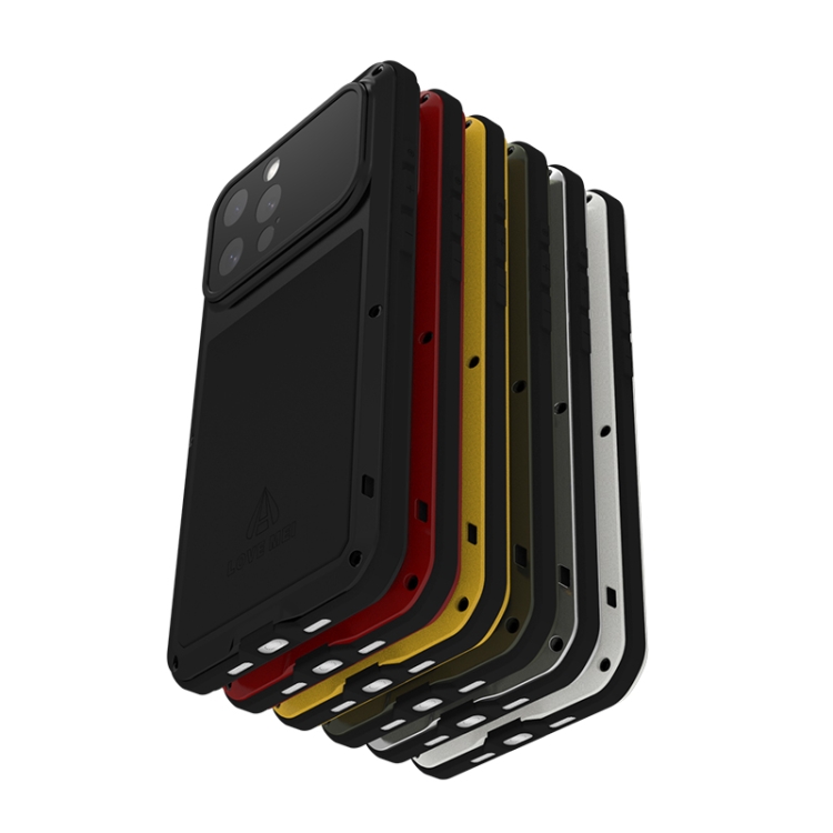 Case iPhone 16 Pro # Pre-order * เคสโทรศัพท์ LOVE MEI Metal กันกระแทก กันน้ำ กันฝุ่น *