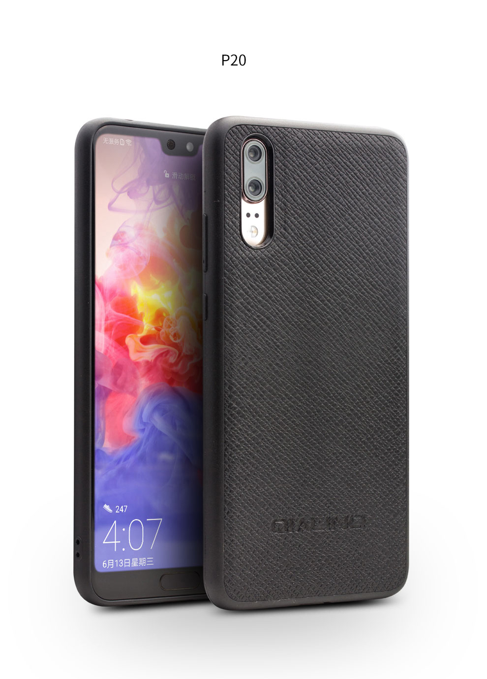 Case Huawei P20 / Pre-order * QIALINO เนื้อหนังวัวแท้ + PC + TPU ถอดออกได้ 2 in 1 *