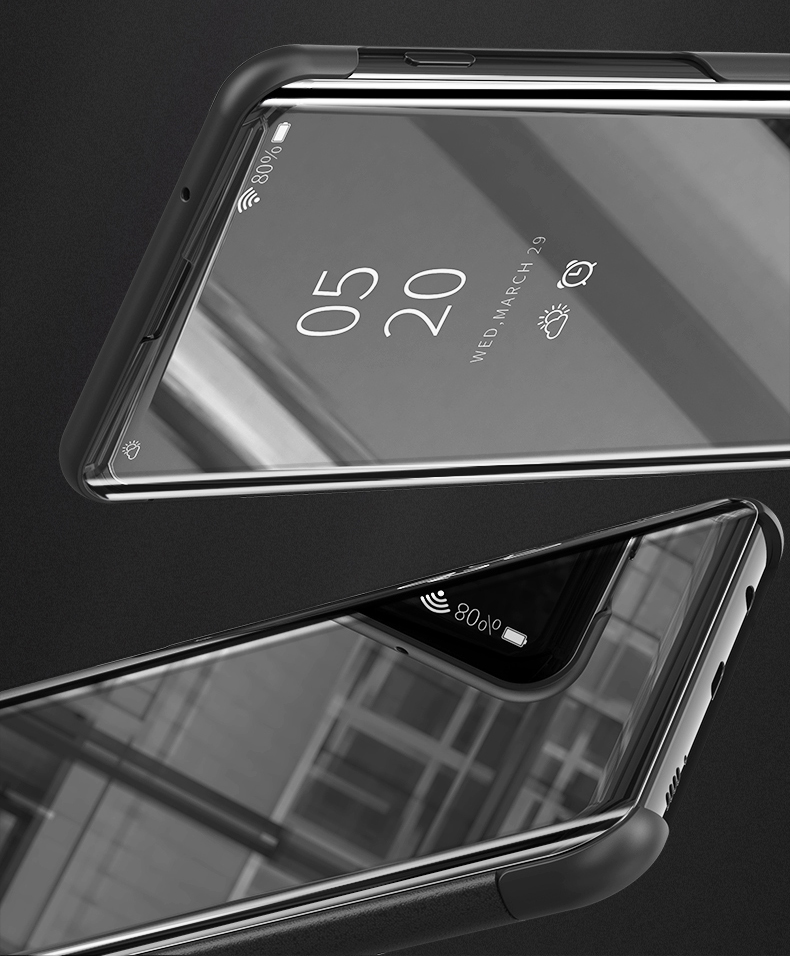 Case OPPO Reno / Pre-order * ทำจากวัสดุหนัง PC + PU หน้าต่างโปร่งแสงเพื่อการดูข้อมูลที่ง่าย *