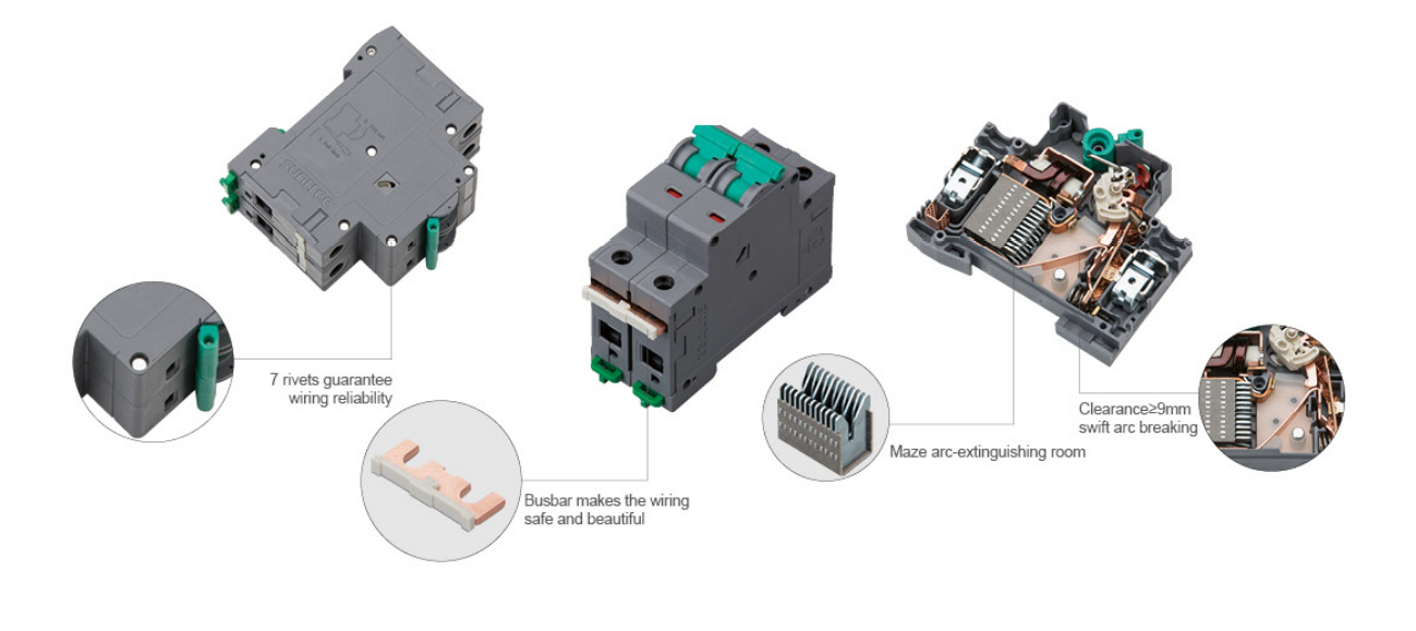 เบรกเกอร์ดีซีสำหรับโซล่าเซลล์ Suntree รุ่น SL7N-63 4P 1000V พิกัดกระแส 16A-32A