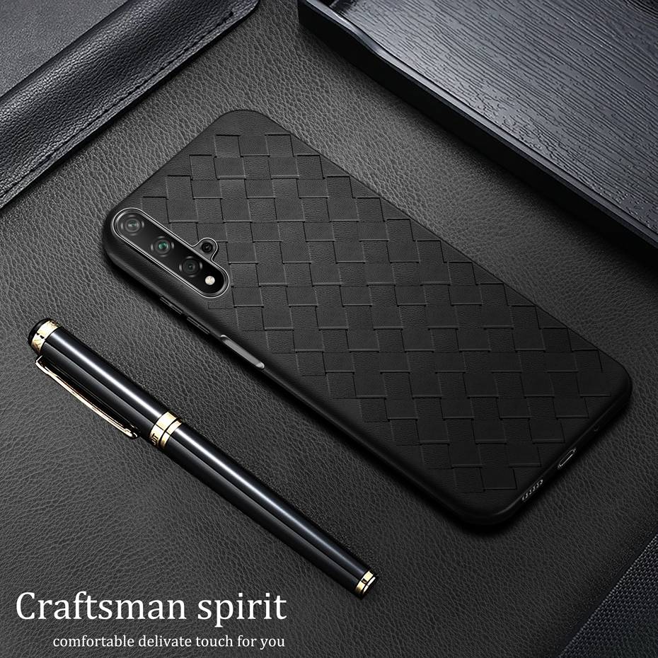 Case Huawei Nova 5T / Pre-order * Soft ซิลิโคน ทอเนื้อสัมผัสกับตาข่ายเพื่อกระจายความร้อน *