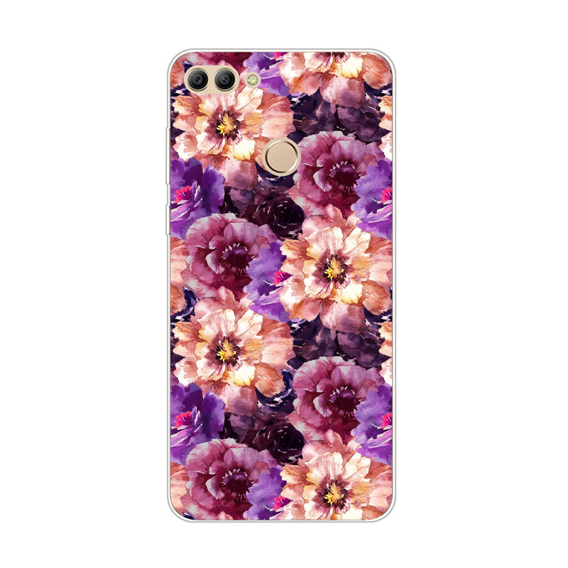 Case Huawei Y9 / Pre-order * เคสซิลิคอนสดใสดอกไม้จิตรกรรมSoft TPU *