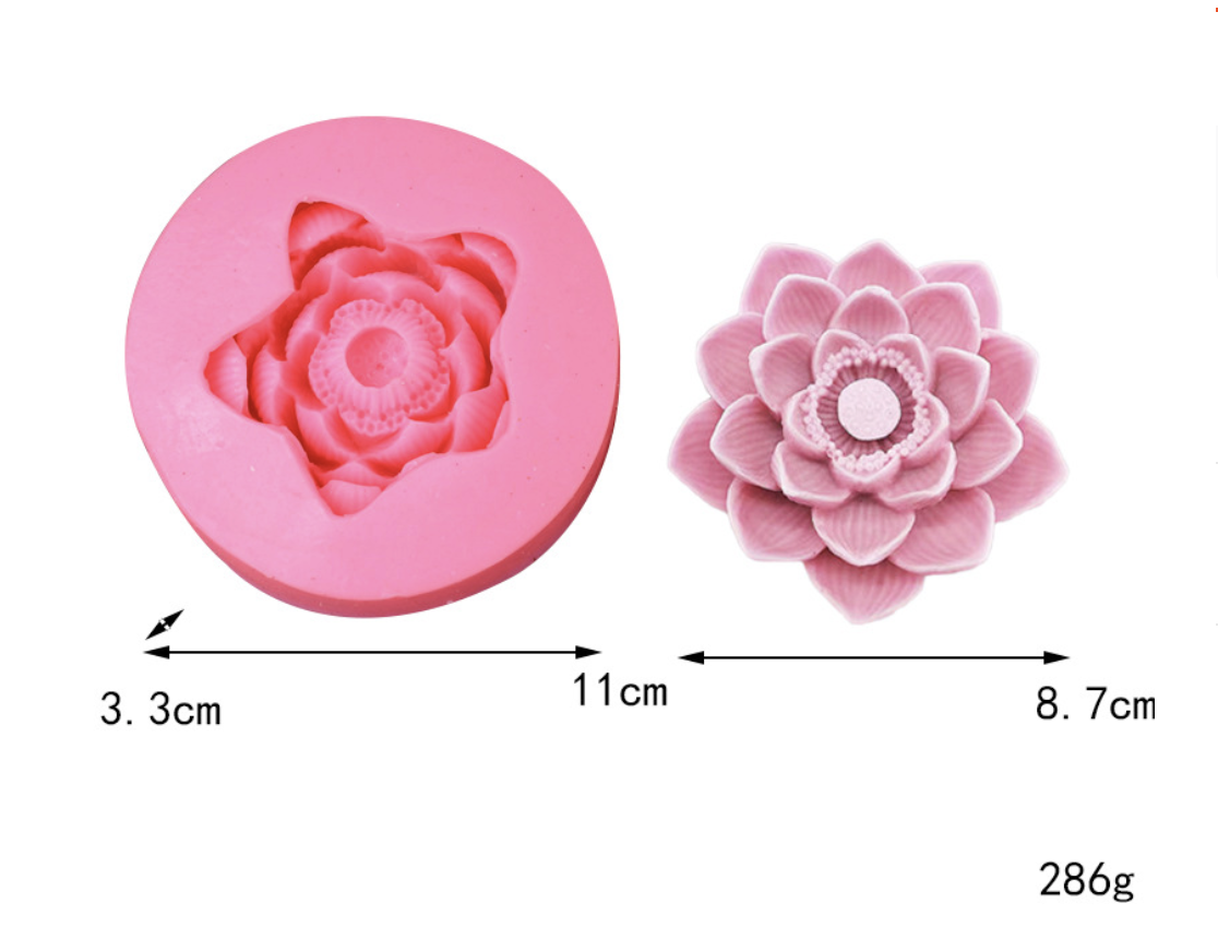 แม่พิมพ์ซิลิโคน รูปดอกบัว 1 ช่อง 70 g