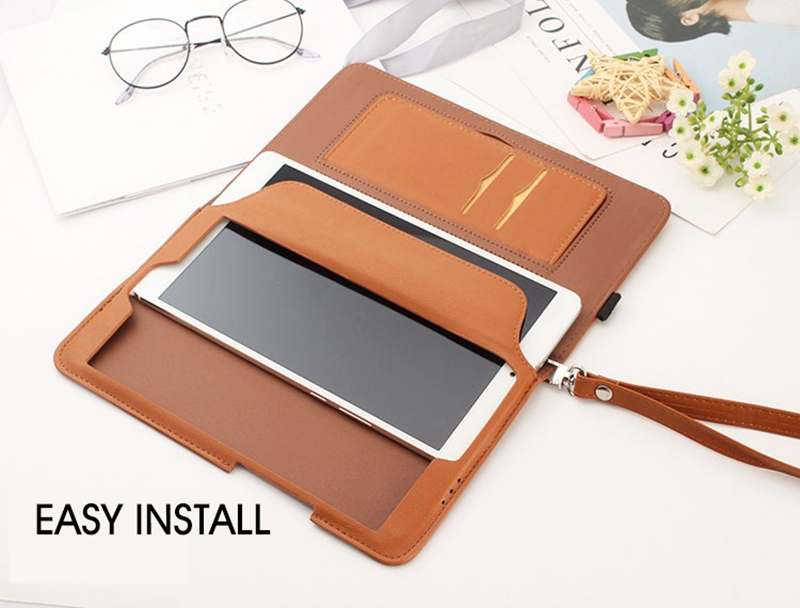 Case Huawei MediaPad M3 # Pre-order * เคส M3 กับผู้ถือมือ Strip ปกคลุมยืนพลิกซองหนังฟังก์ชั่นปก *