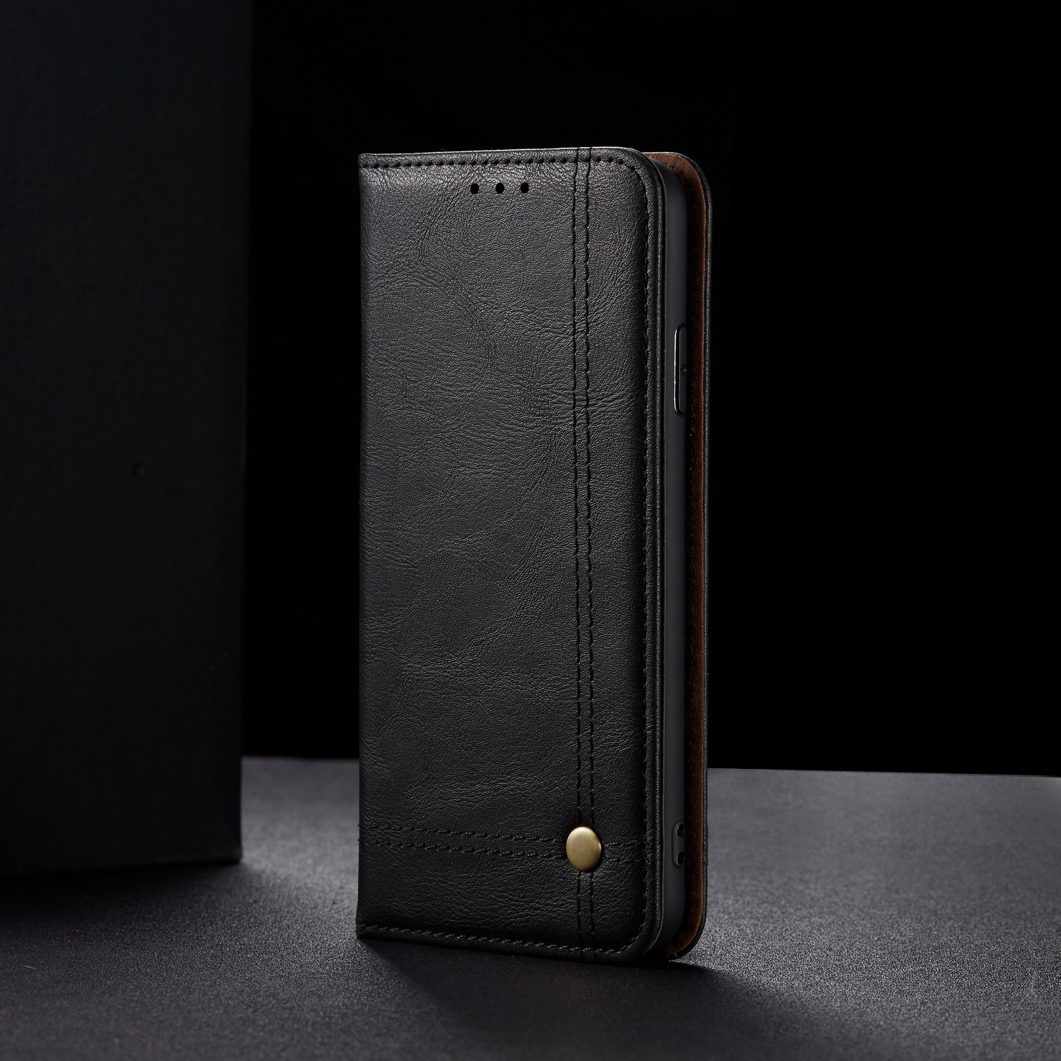 Case OPPO A92 / Pre-order * สไตล์ย้อนยุคม้ากระเป๋าสตางค์หนังยืนเนื้อม้า, เย็บแผลดีพร้อมหมุดทองย้อนยุคและสง่างาม *