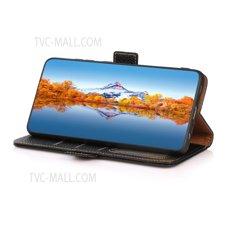 Case Sony Xperia Pro-I # Pre-Order * KHAZNEH RFID Blocking Design กันกระแทก Litchi Texture ซองใส่โทรศัพท์หนังแท้กระเป๋าสตางค์ *