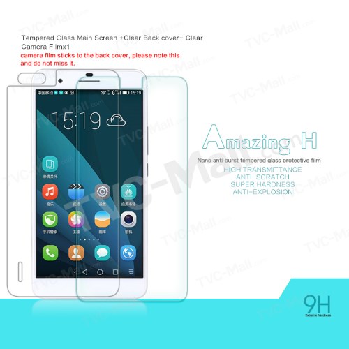 กระจกนิรภัยหน้า,ฟิล์มกันรอยหลัง Huawei Honor 6 Plus / Pre-order *Nillkin Amazing Nano H 0.33mm *