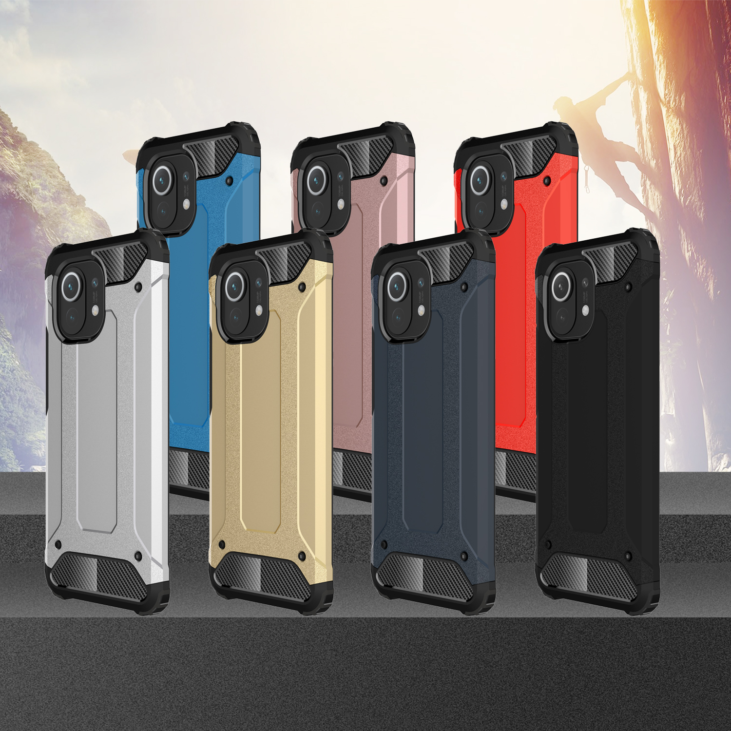 Case Xiaomi Mi 11 5G # Pre-Order * Armor Guard Plastic + เคส TPU Hybrid วัสดุ TPU และพลาสติกแบบไฮบริด *