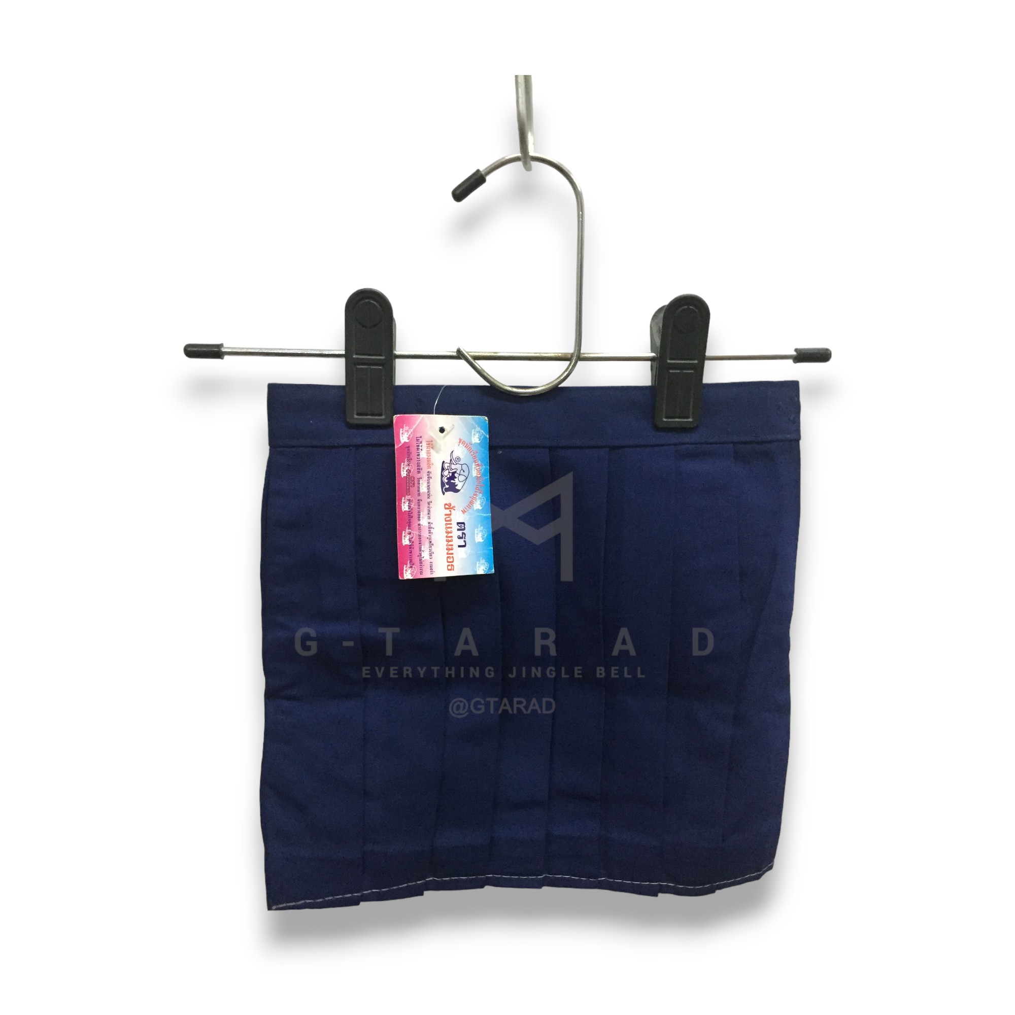 กระโปรงนักเรียนอนุบาล จีบรอบ สีกรมอ่อน เอว 21, 33