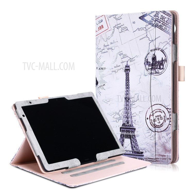 Case Huawei MediaPad M5 Lite 10' / Pre-order * ปลุกอัตโนมัติ & นอนหลับ, Wallet, พิมพ์ลวดลาย อ่านง่ายด้วยมือเดียวด้วยสายคล้องมือยืดหยุ่น *