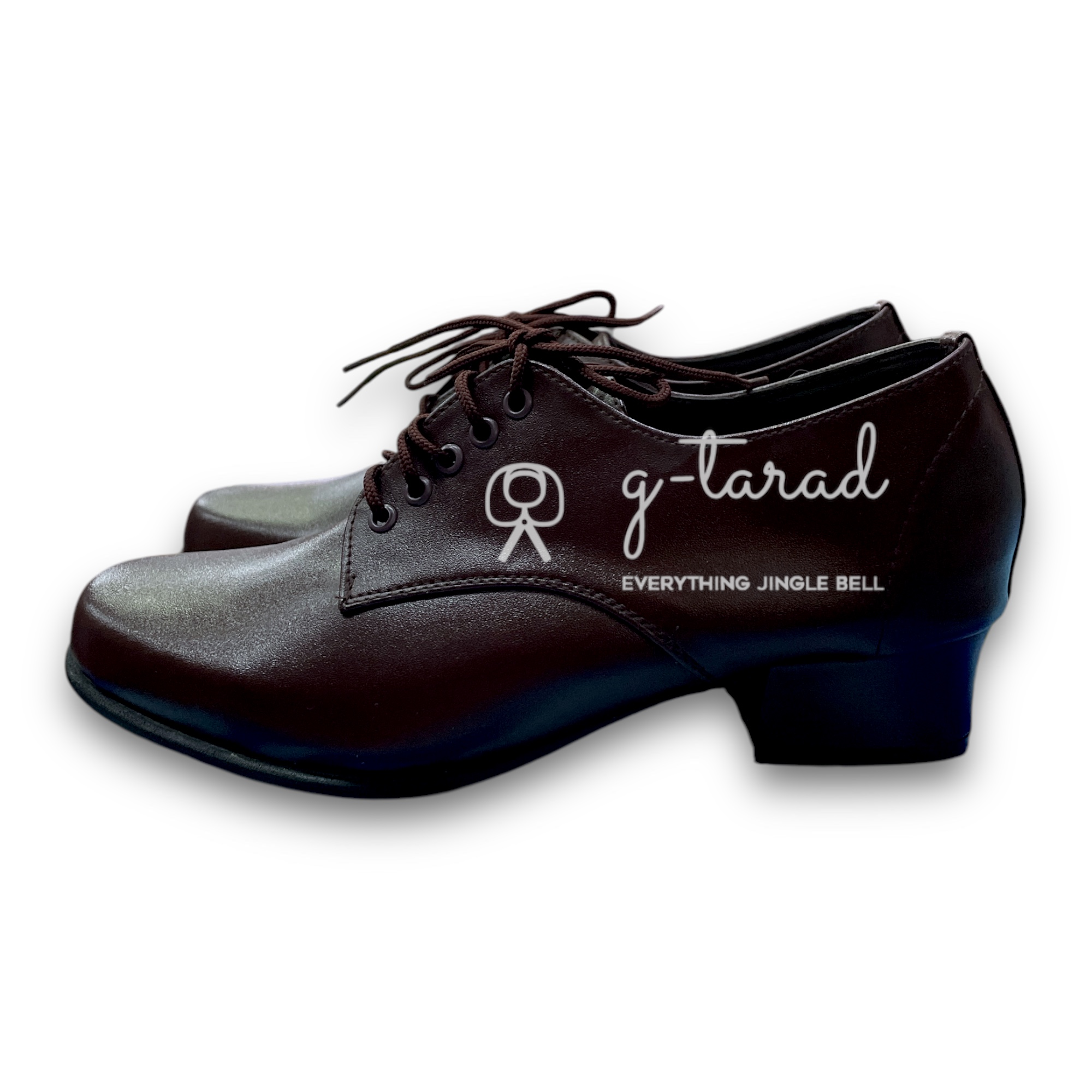 Pretty Popteen PT2414-PT24144 - รองเท้าหนังน้ำตาล ลูกเสือครูหญิง ส้นสูง (No.35-45)