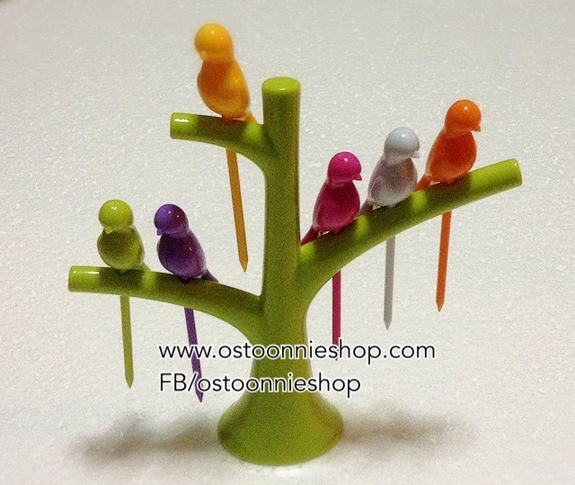 เบิร์ดหรรษา Birdie Fruit Fork ที่จิ้มผลไม้ ไม้จิ้มคอกเทล