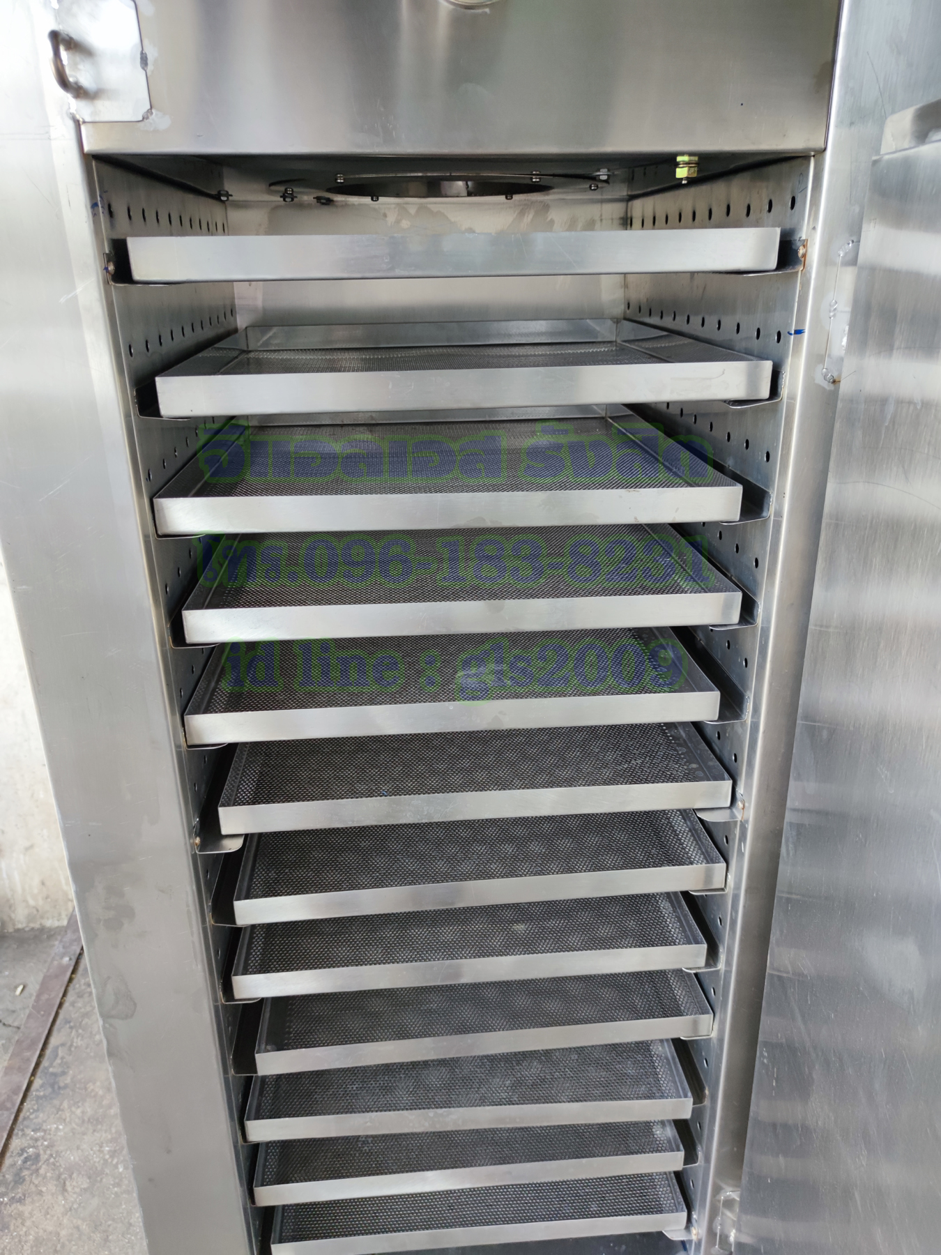 ตู้อบลมร้อนไฟฟ้า10ชั้นสแตนเลส