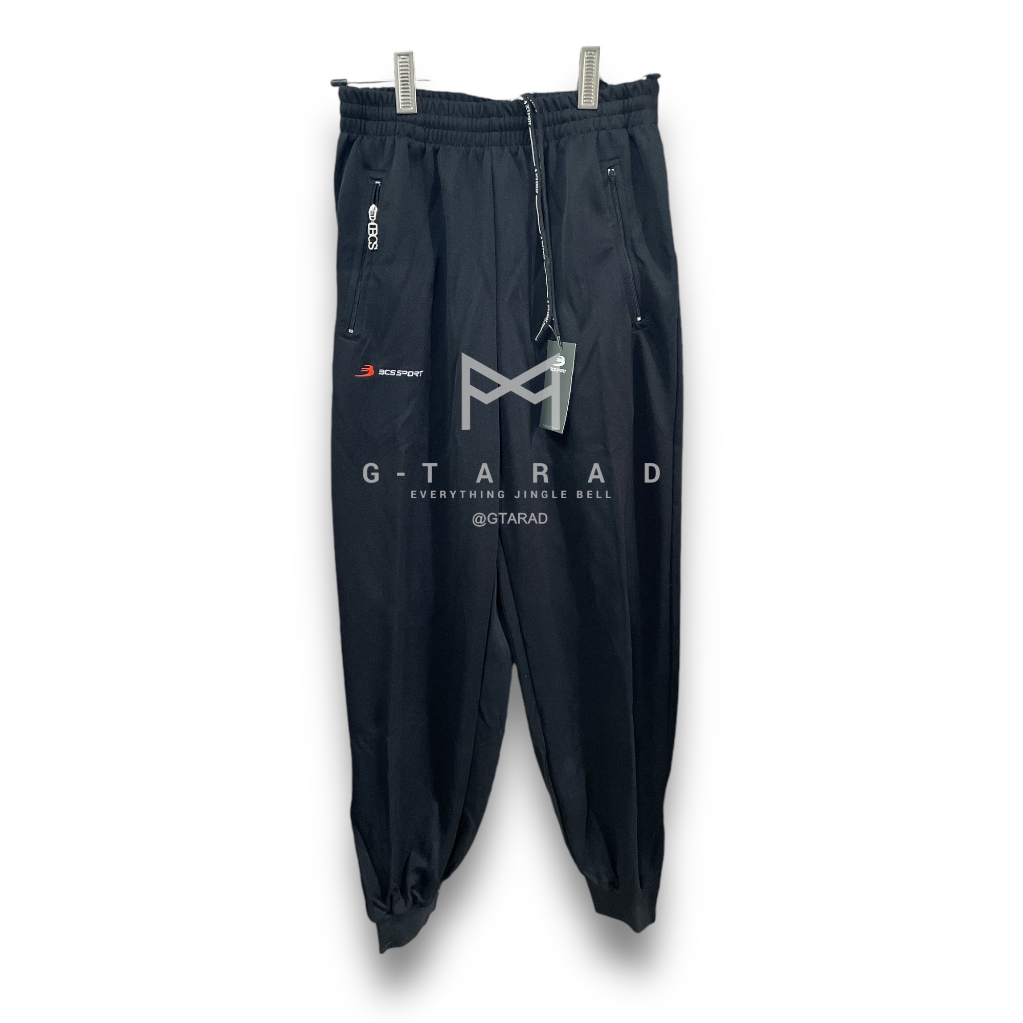 BCS No.3840 กางเกงวอร์ม ขายาว สีดำ/สีกรม/สีขาว