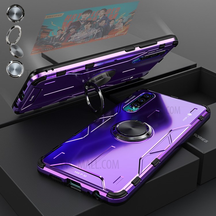 Case Huawei P30 / Pre-Order * เคสกันกระแทกโลหะซิลิโคน Combo + แหวนขาตั้ง *