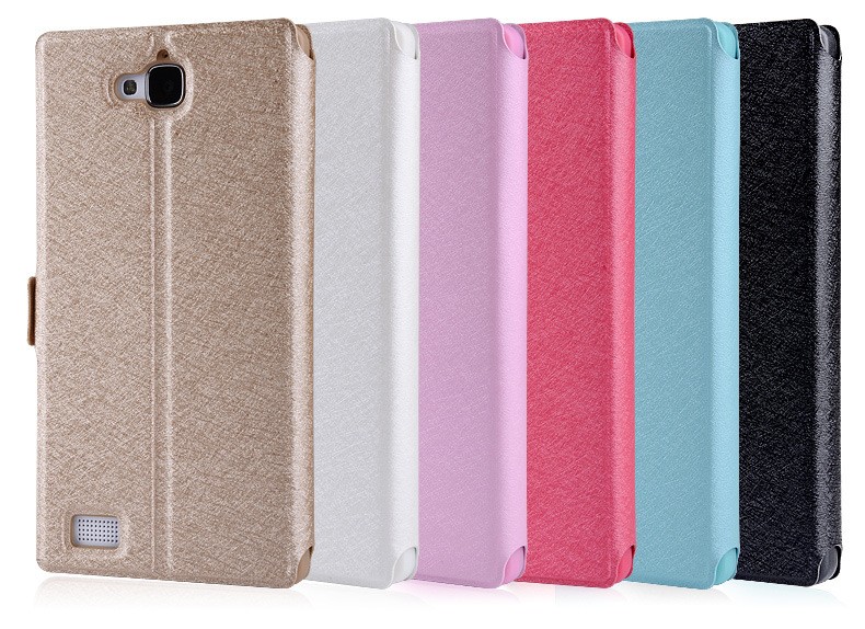 Case Huawei Honor 3C / Pre-order * เคส 2 ช่องหน้าต่าง ผ้าไหม *