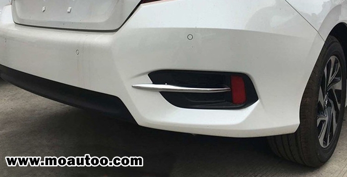 คิ้วฝาครอบไฟตัดหมอกโครเมียมหน้า หลัง CIVIC FC