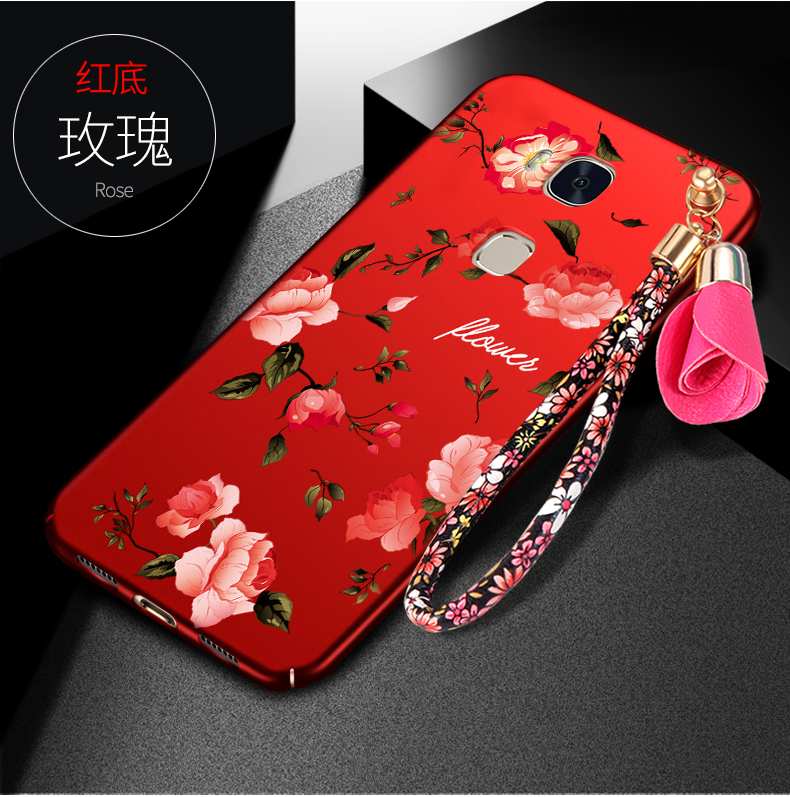 Case Huawei GR5 / Pre-order * * เคสซิลิโคนบางพิเศษดอกไม้จิตรกรรมซอฟท์ + ฟิล์มกันรอย *