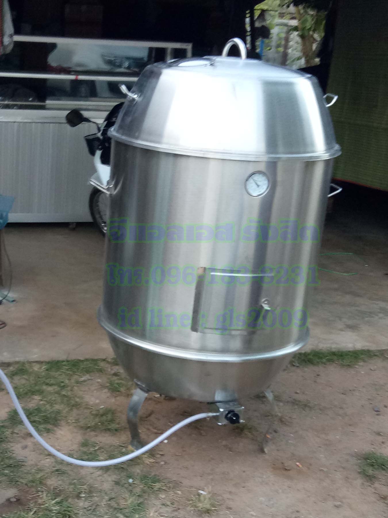 ถังอบเป็ดสแตนเลส80เซน ใช้แก๊ส