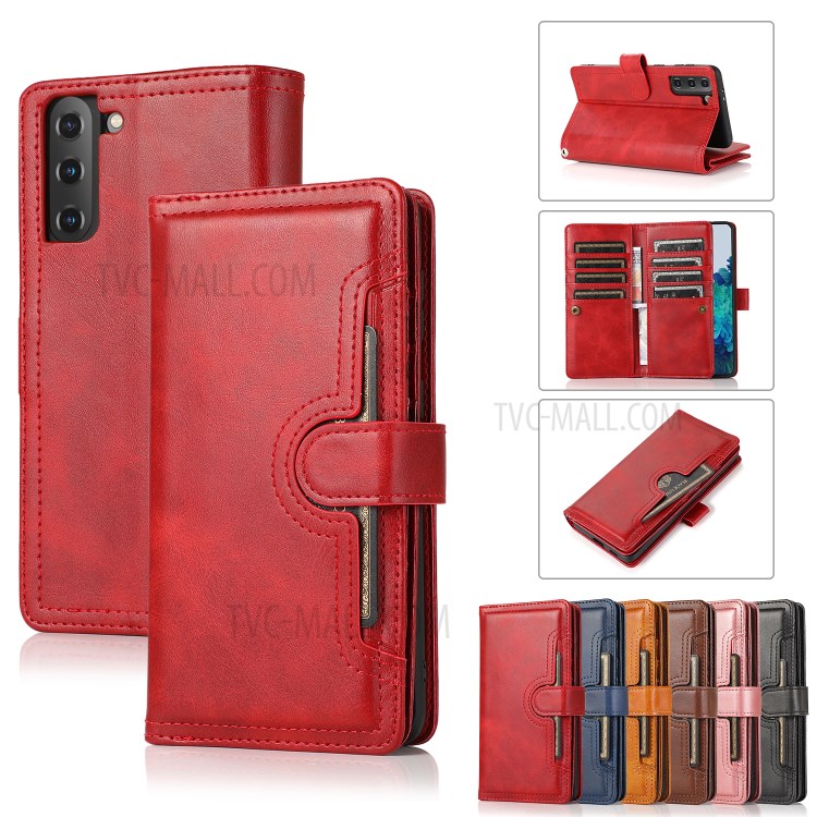 Case Samsung Galaxy S21 5G / Pre-Order * เคสโทรศัพท์แบบแยกกระเป๋าสตางค์หนังพร้อมสายคล้องมือ *