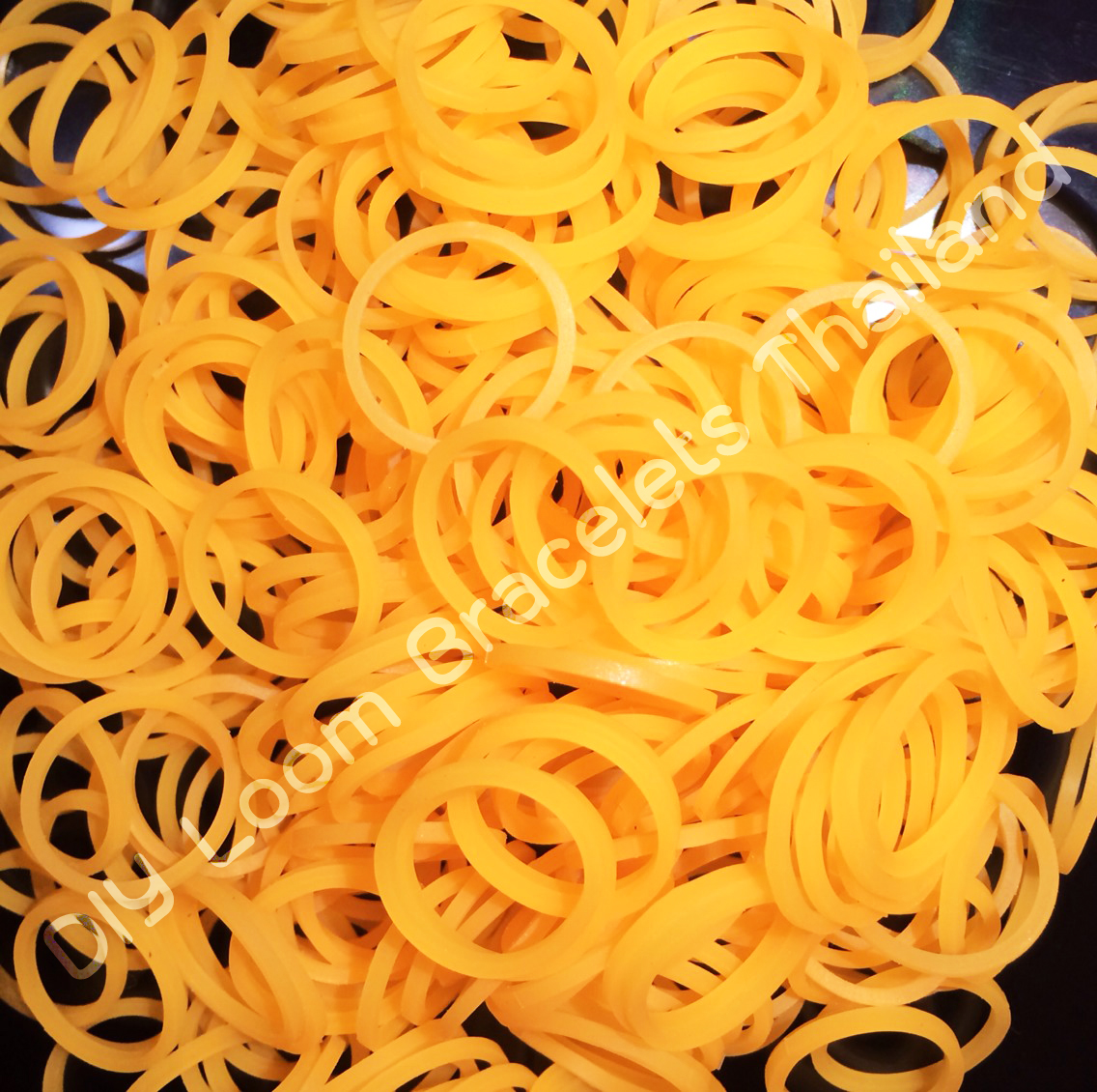 100% ซิลิโคน Loom Band Glow in the dark / Orange 600 เส้น (GO)