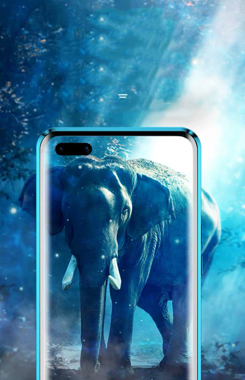 Case Huawei P40 Pro / Pre-order * เคสกรอบโลหะดูดซับแม่เหล็ก + กระจกปกหลัง Combo *